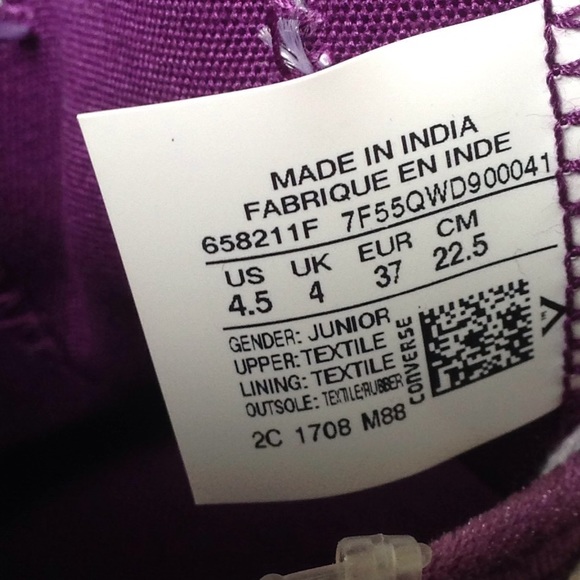 NWT Converse Ctas OX Night Purple Velvet WMNS AUTH - Picture 8 of 8